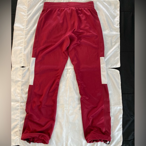 Nike Dri-Fit track pants/jogger’s burgundy & white size Small. Used - Picture 2 of 7
